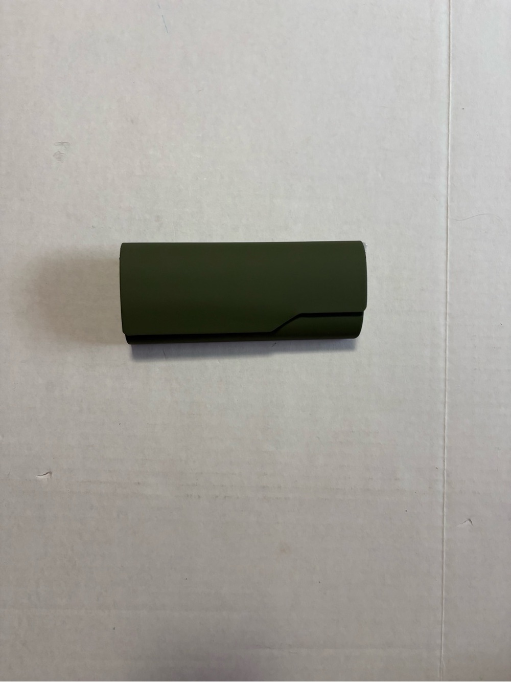 Matte Olive Green Compact Case with glasses